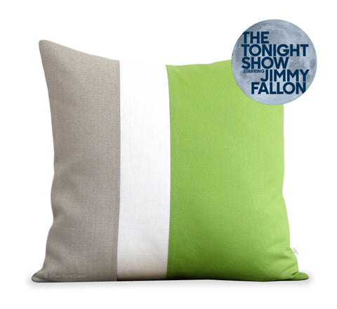 Jillian Rene Decor Colorblock Pillows as seen in The Tonight Show Greenroom
