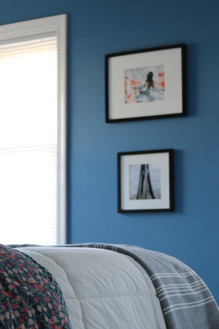 Guest Bedroom: Bedding Detail and Artwork