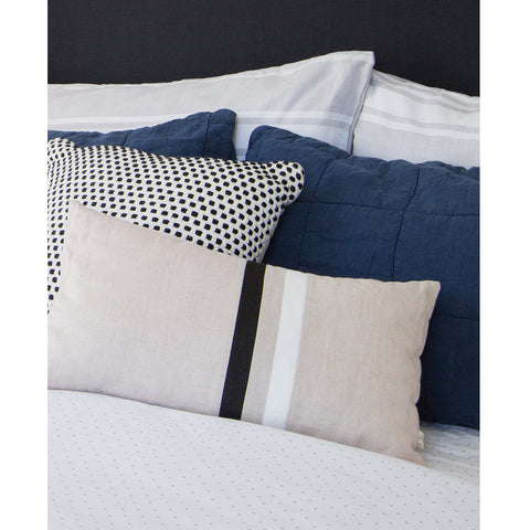 Black and White Striped Pillow by Jillian Rene Decor