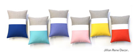 Jillian Rene Decor Colorblock Pillows - Pantone Spring 2016