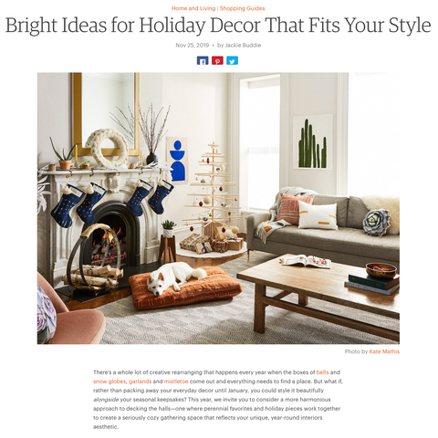 Bright Ideas for Holiday Decor on Etsy featuring Dash Pillow by Jillian Rene Decor
