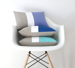 Colorblock Pillow Covers by Jillian Rene Decor - Serenity, Cobalt or Mint