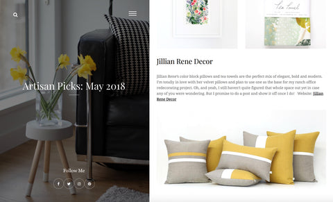 Jillian Rene Decor: As seen in Katherine Heigl's Artisan Picks - May 2018