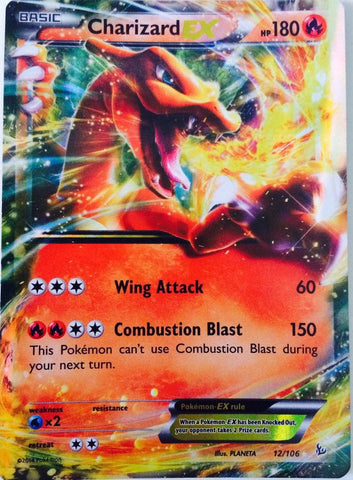 Charizard-Ex 12/106 Pokemon XY Flashfire, CardboardandCoins.com