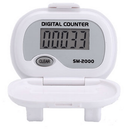 Shinwoo Pedometers White SM2000 Step Pedometer