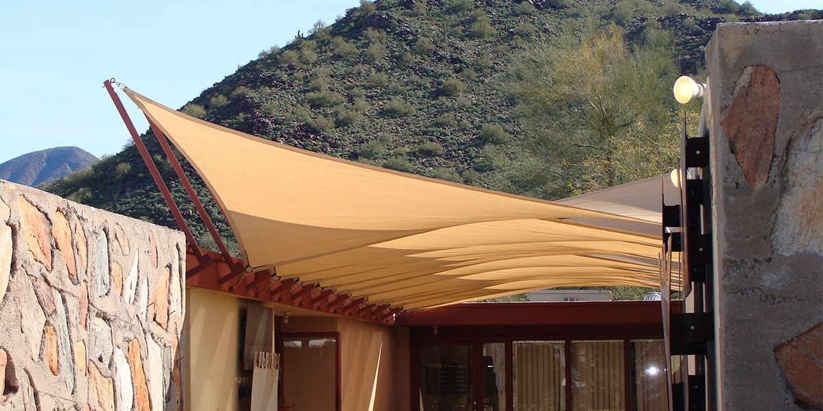 Artistic Shade Sails at Taliesin West Library