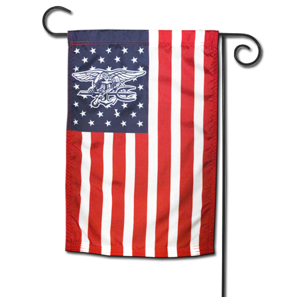 American Flag With Navy Seal Trident In Stars Udt Seal Store