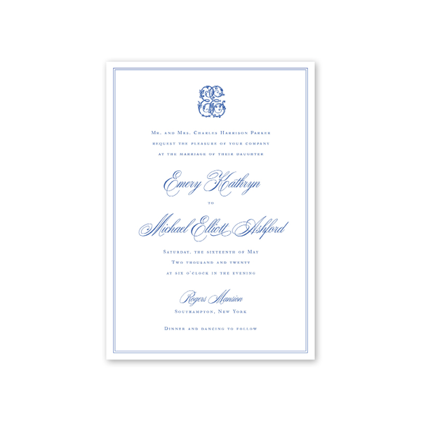 monogram wedding invitations