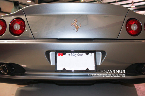Ferrari 360 with TagArmur carbon fiber license plate frame