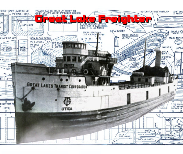 Great Lakes Freighter 1:10 Scale 45" Full Size Printed ...