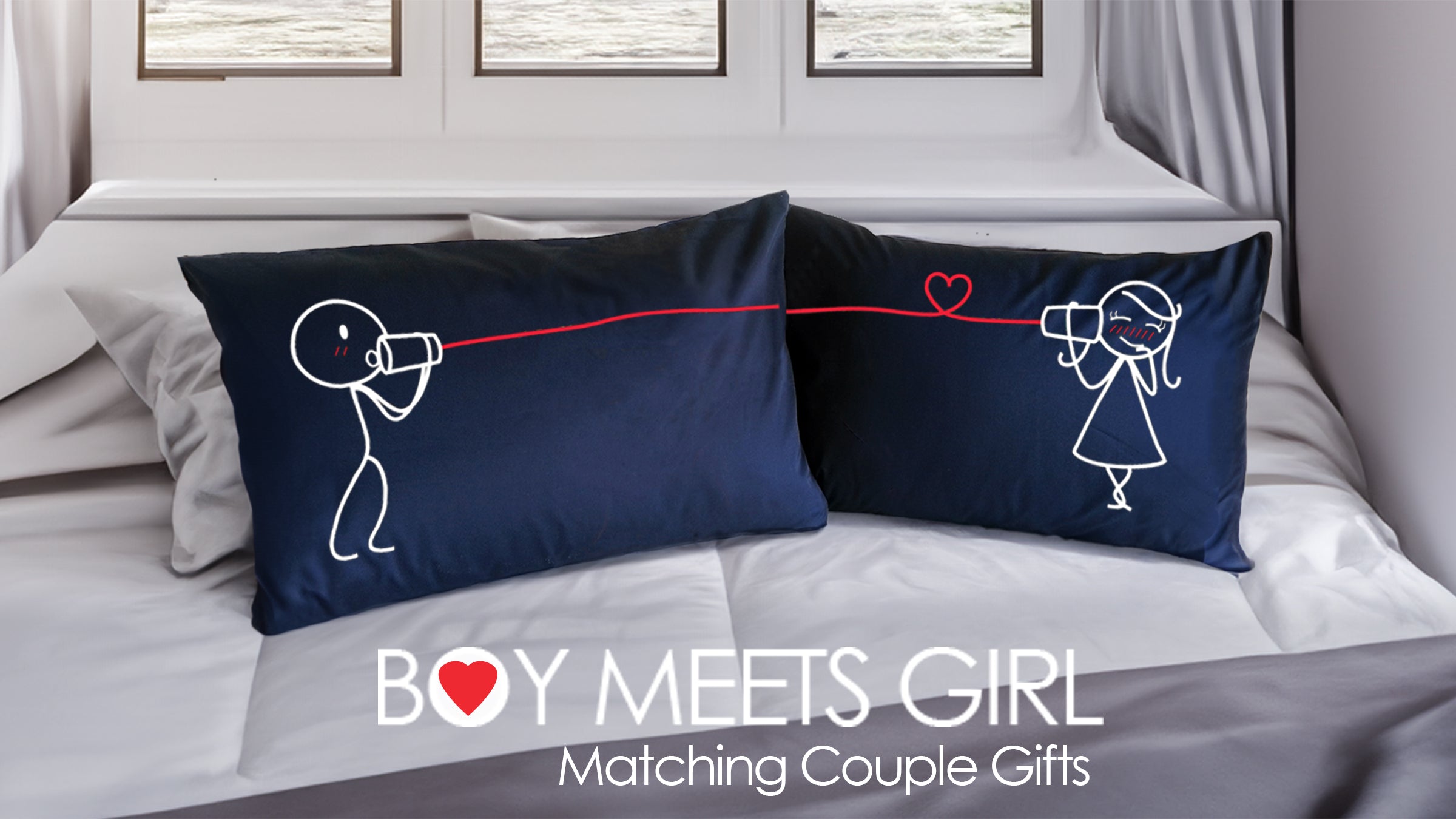 BoldLoft Boy Meets Girl Couple Gift Collection: Couple Gifts with Love Sayings and Charming Stick Figure Designs
