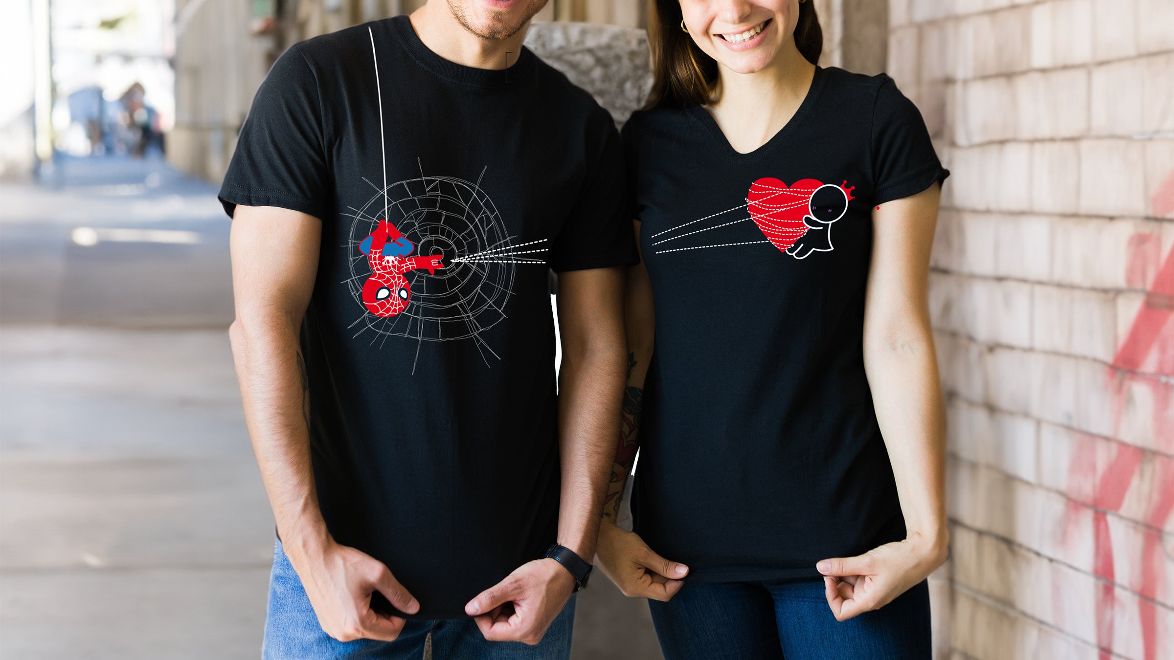 Discover BoldLoft Unique Superhero-Themed His and Her Couple Shirts
