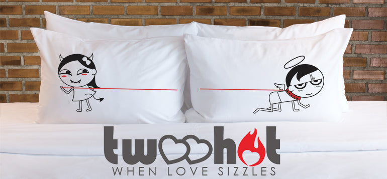 BoldLoft Twoo Hot Collection: Funny Pillowcases and Gag Gifts for Couples