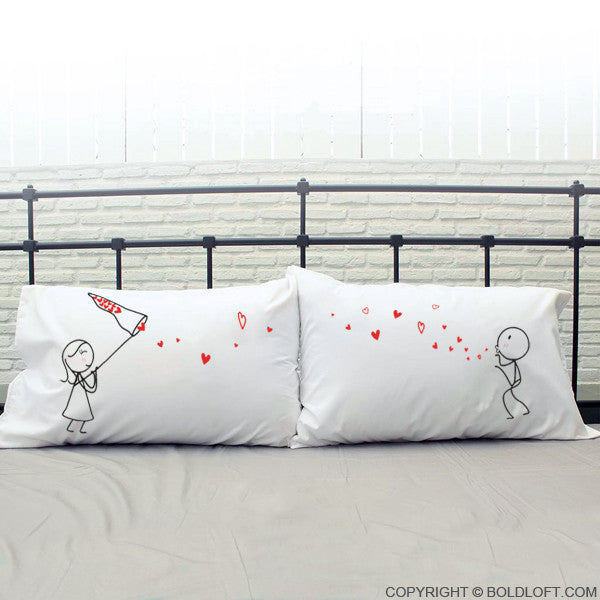 His and Hers Gifts-BoldLoft Catch My Love Too Couple Pillowcases 