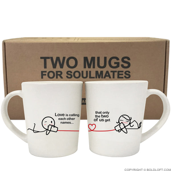 Unique His And Her Coffee Mugs Between You And Me Couple Coffee Mugs Boldloft Boldloft 1957