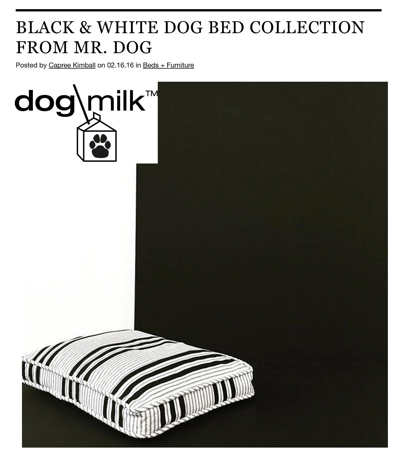 Dog Milk Mr Dog Bed Collection