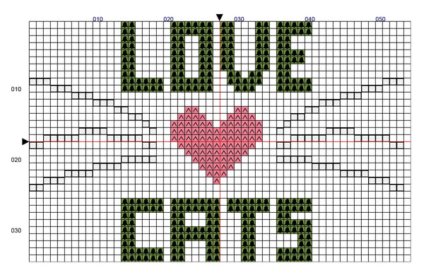 Love Cats Cross Stitch