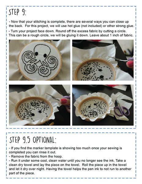 Octopus Embroidery Tutorial