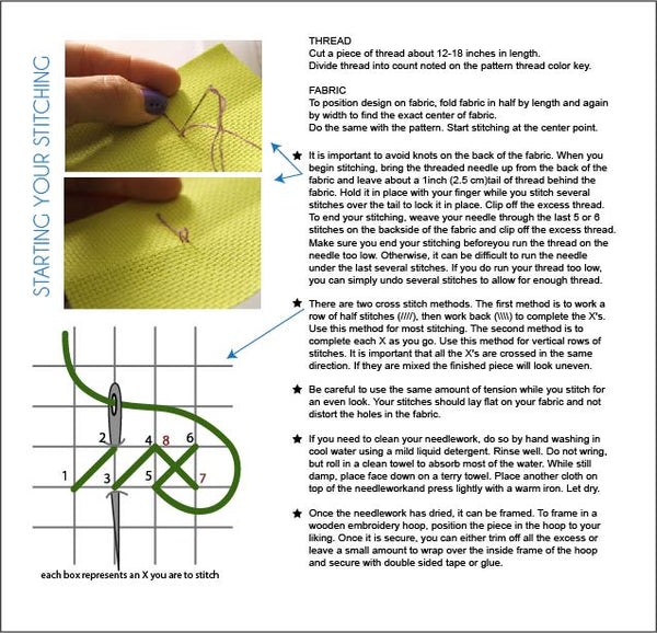 cross stitch, how to cross stitch