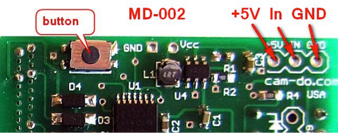 CamDo Solution Motion Detector Controller Board Pinouts