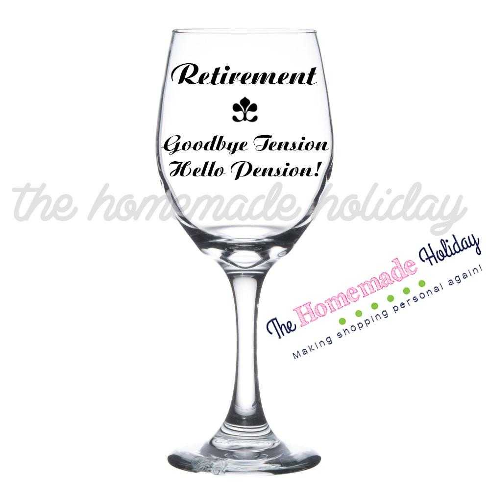retirement wine glass