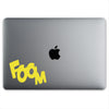 FOOM Sticker for MacBooks and Apple Devices On A 12-Inch Macbook In Space Gray