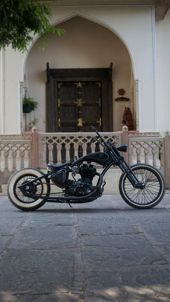 RCM Original Gangster Royal Enfield UCE Custom Motorcycle by Rajputana Custom Motorcycles Jaipur