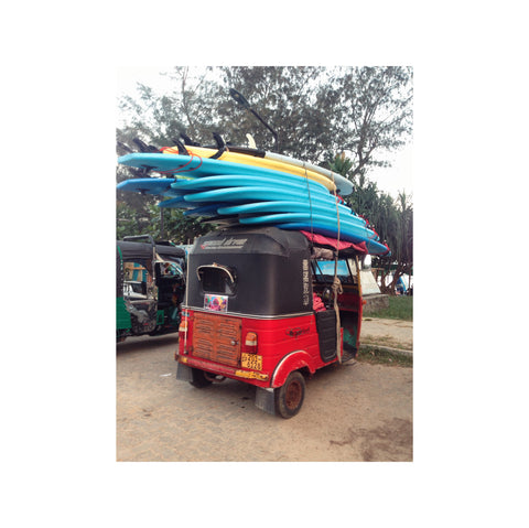 Surfing by tuk tuk Sri Lanka Surftrip