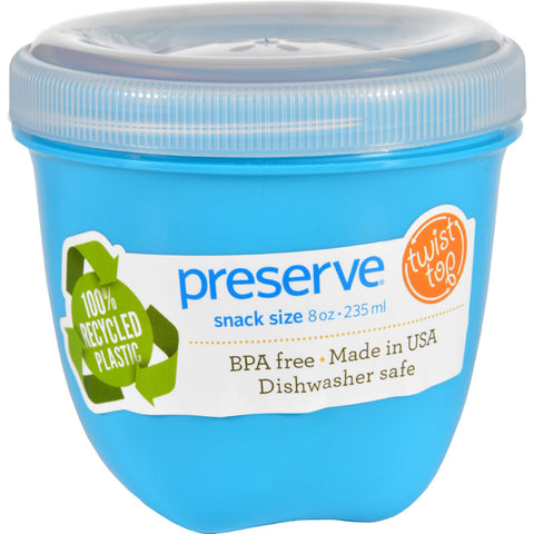 Preserve Food Storage Container - Round - Mini - .Aqua - 8 oz - 1 Count - Case of 12