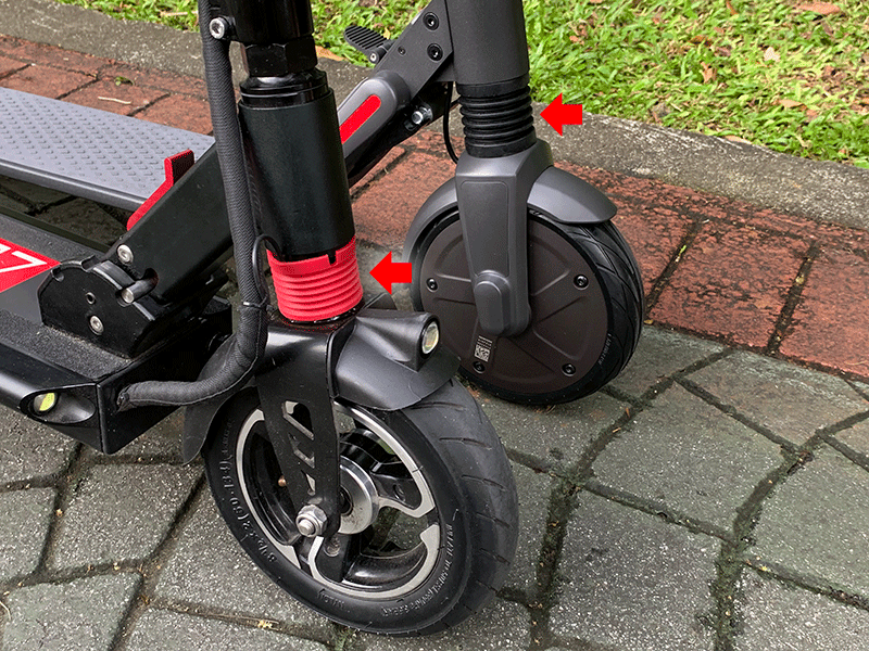 electric scooter comparison segway es2 zero 8 suspension