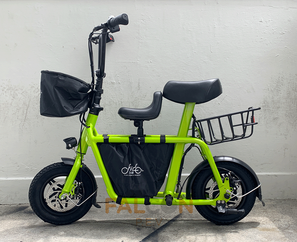 fiido electric scooter green side view