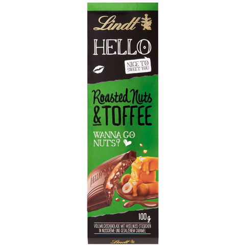 Lindt Hello Roasted Nuts & Toffee Bar (100g) Best Before End Nov 19