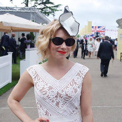 The Season Hats - leather 'Ziva' hat at Royal Ascot Races