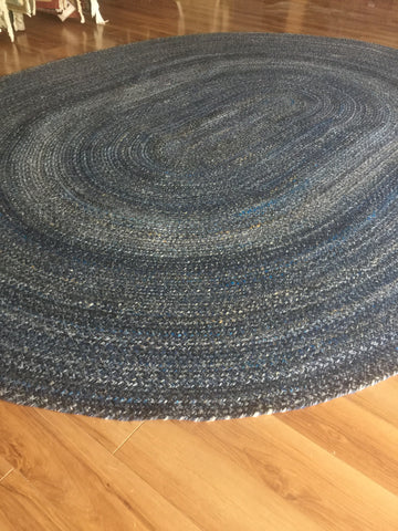 Braided -PYR-01-Navy - Multiple Sizes-Oval