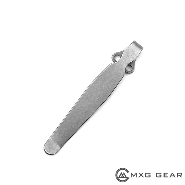 Custom Made Titanium Deep Carry Pocket Clip For Spyderco Para 3 – MXG Gear