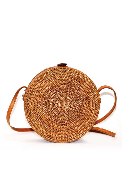 circle woven purse