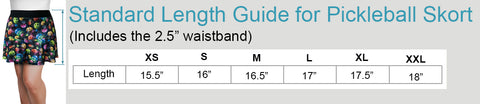 Standard Length Guide for Pickleball Skort