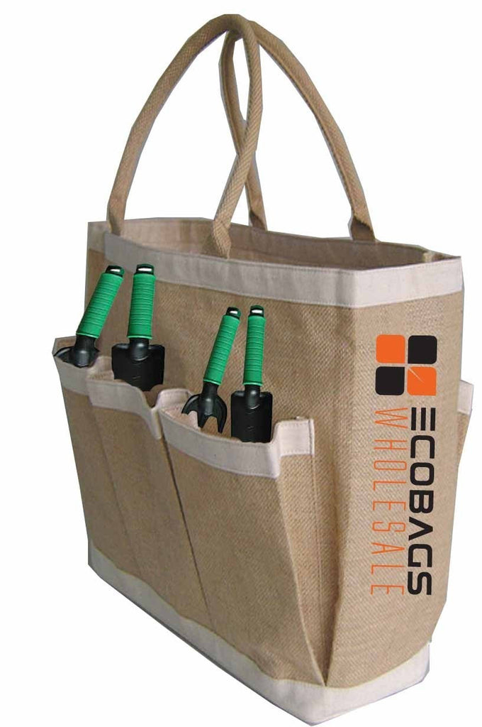 Eco Friendly Jute Garden Bag With Pockets J31