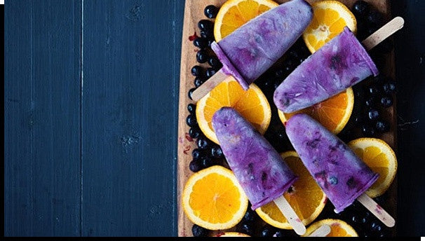 blueberry orange sugar-free healthy popsicle