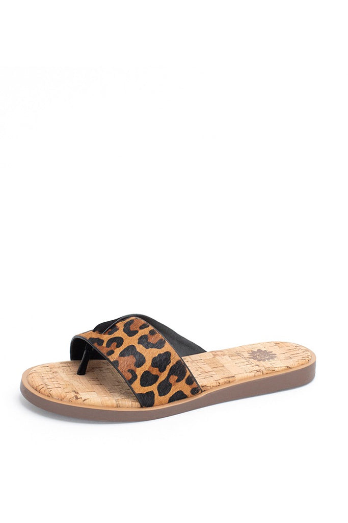 yellow box leopard sandals