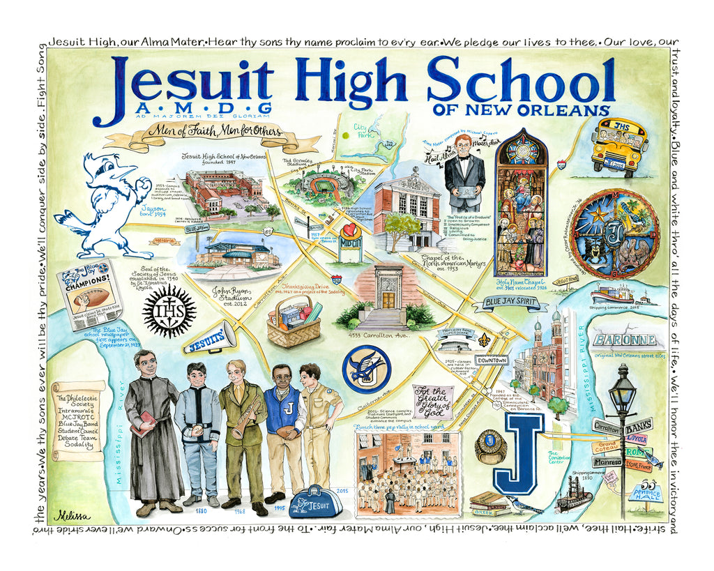 Jesuit High Map New Orleans