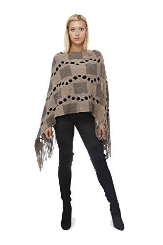Highness Square Asymmetrical Poncho,Sweaters,Highness - Discount Divas