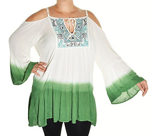 Highness NYC Ombre Cold Shoulder Tunic,Tunics,Highness NYC - Discount Divas