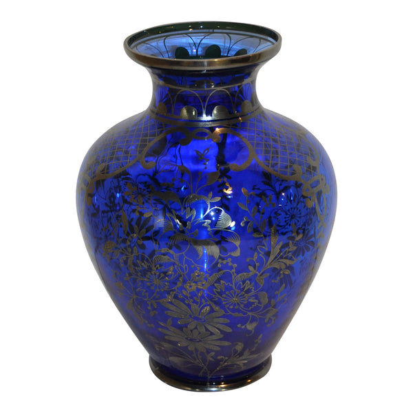 Cobalt Blue Glass Vase.