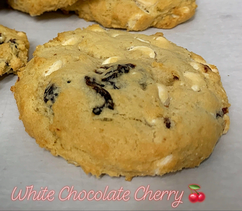 White Chocolate Cherry Cookies