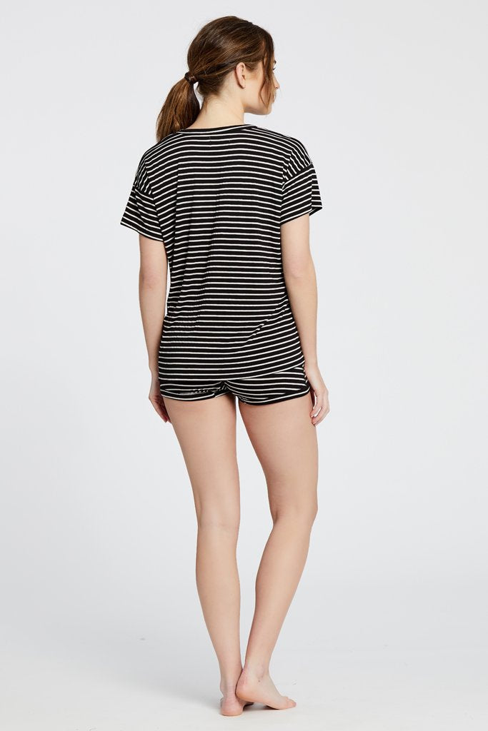 Kira Top | Black & White Stripe