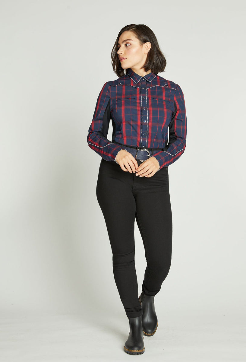 Asmar Women's Midnight Plaid Western Show Shirt