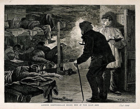 Opium Den in London East End, 1880, J.C. Dollman