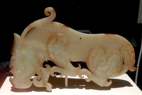 jade plaque of tiger