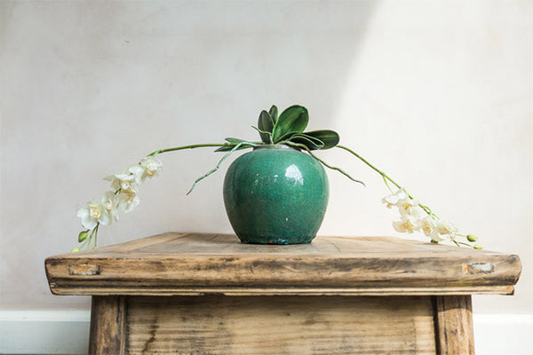 Turquoise ginger pot